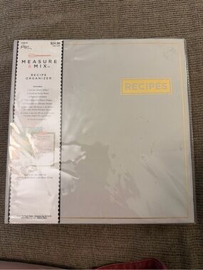 Measure & Mix RECIPES Organizer - Cream with Gold Trim